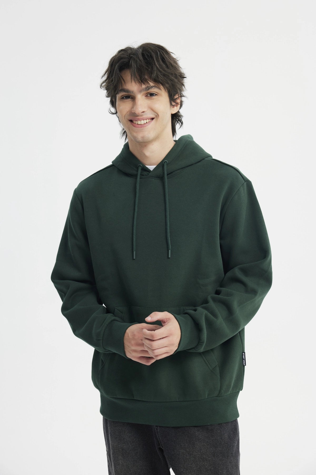 Polerón Hombre Regular Verde Oscuro