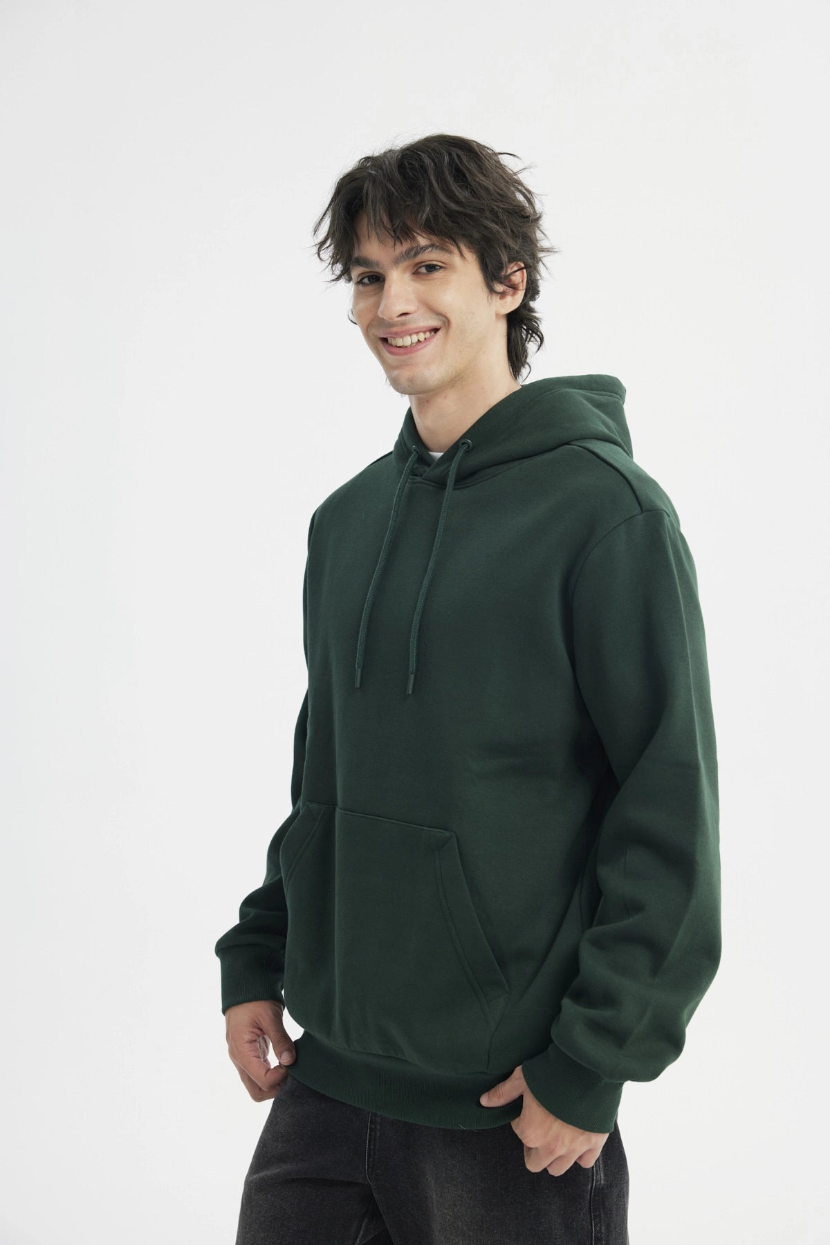 Polerón Hombre Regular Verde Oscuro