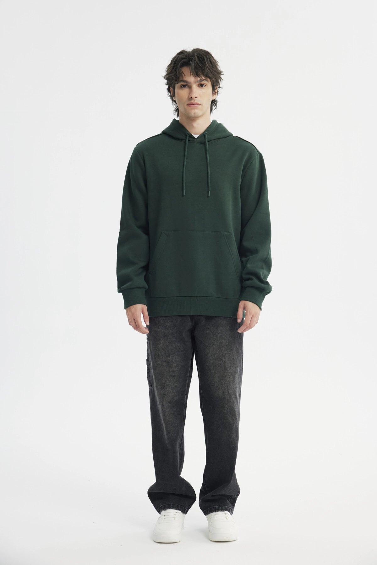 Polerón Hombre Regular Verde Oscuro