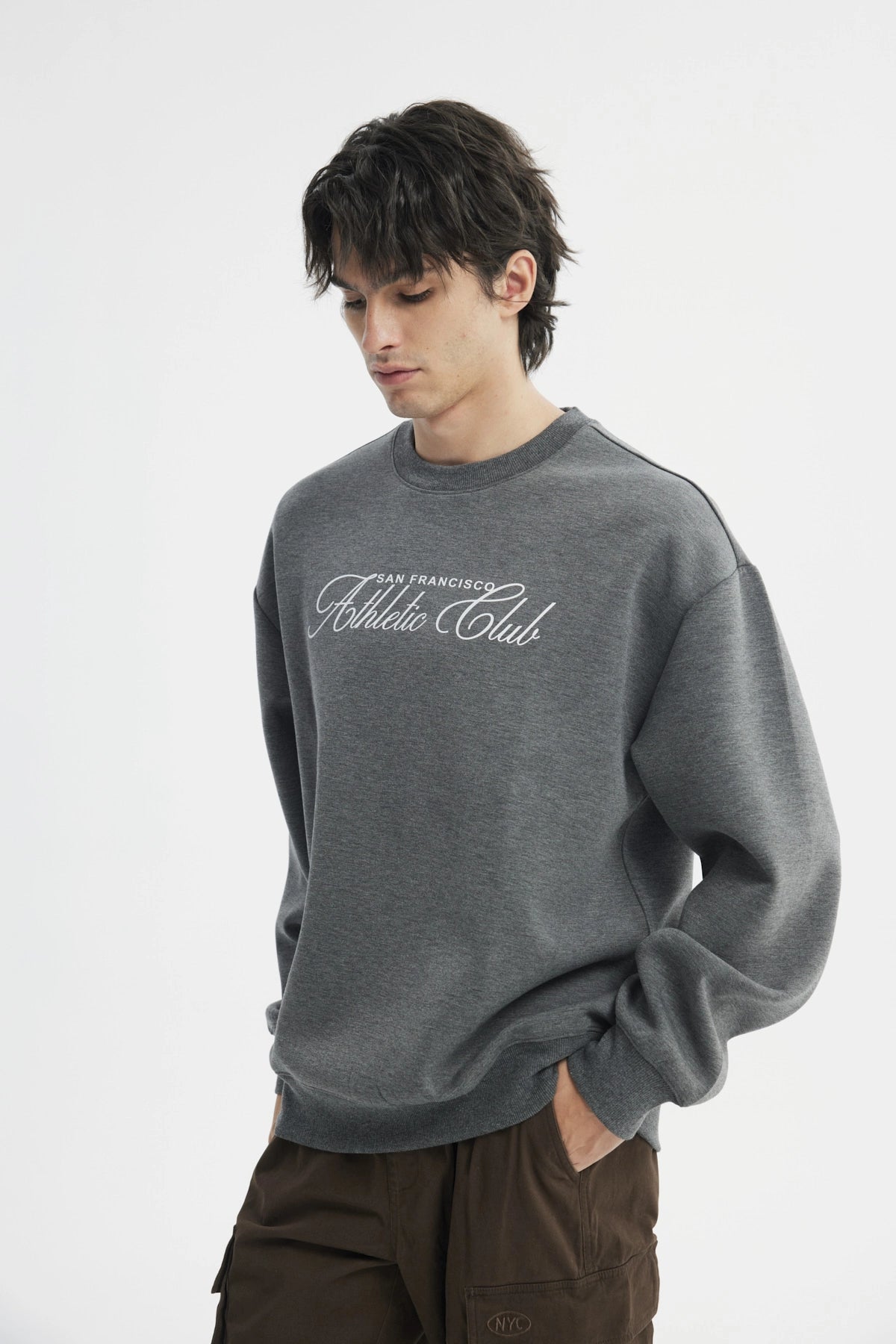 Polerón Hombre Clásico Gris