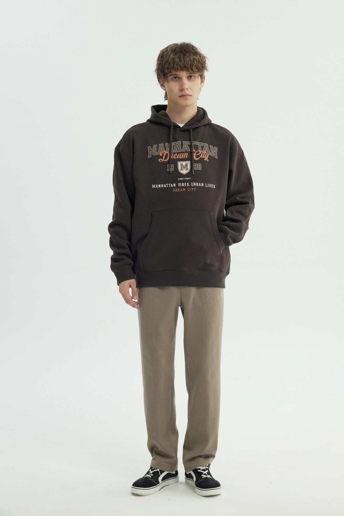 Polerón Hombre Oversize Café