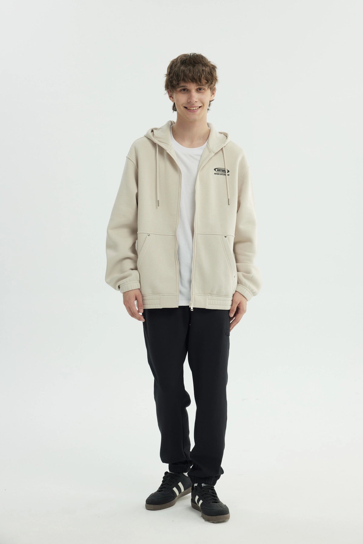 Polerón Hombre Oversize Beige Oscuro