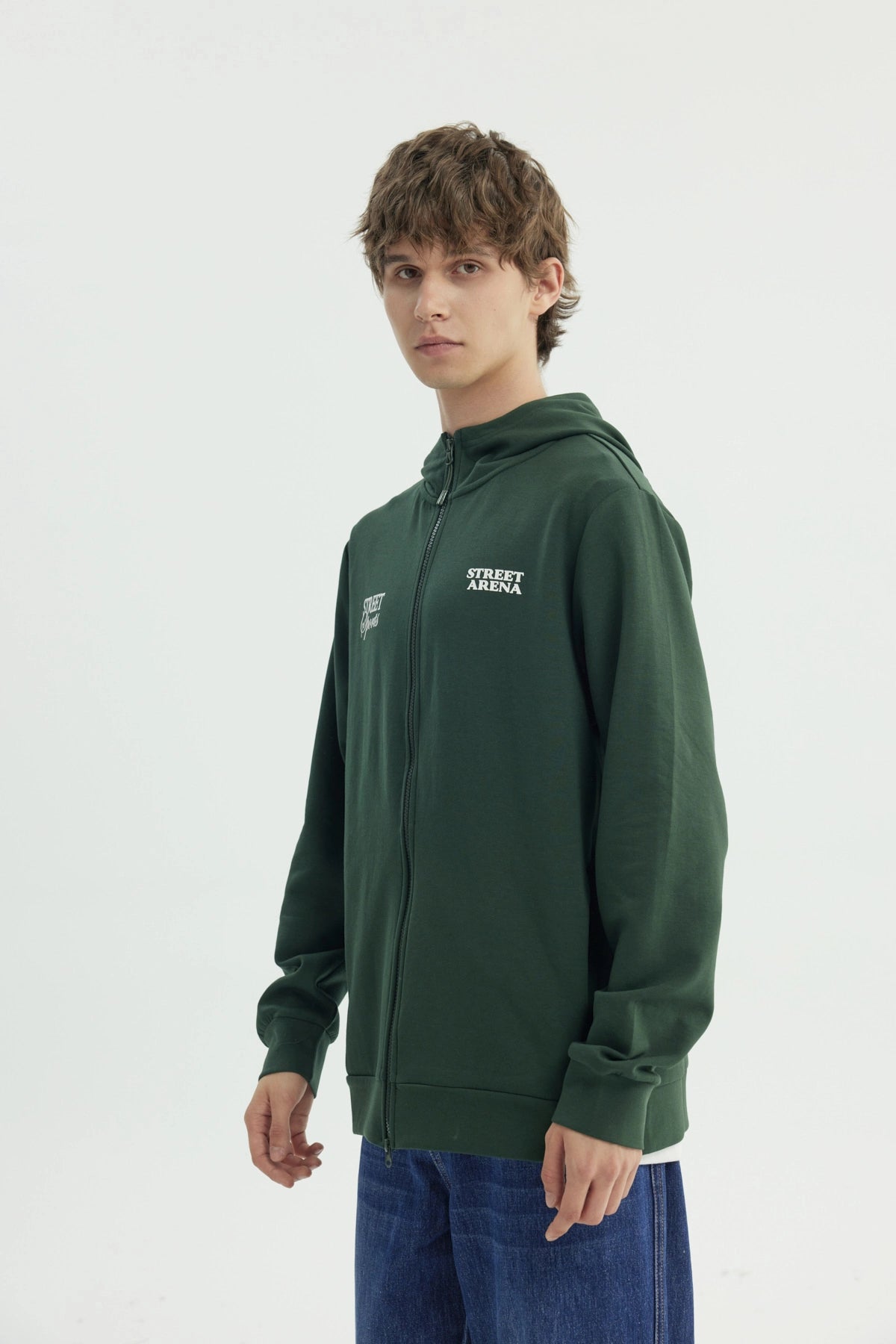 Polerón Hombre Regular Verde Oscuro