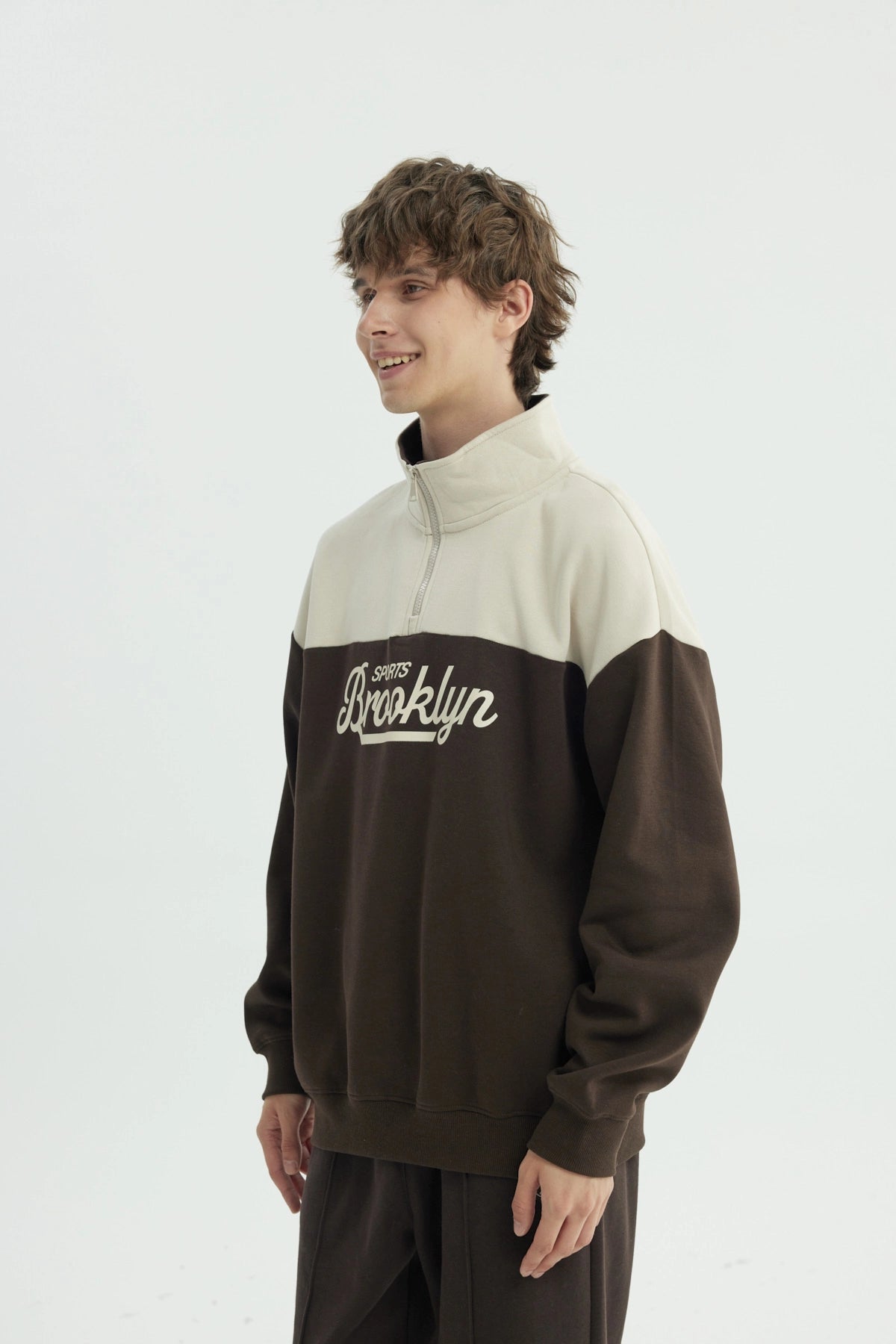 Polerón Hombre Oversize Marron