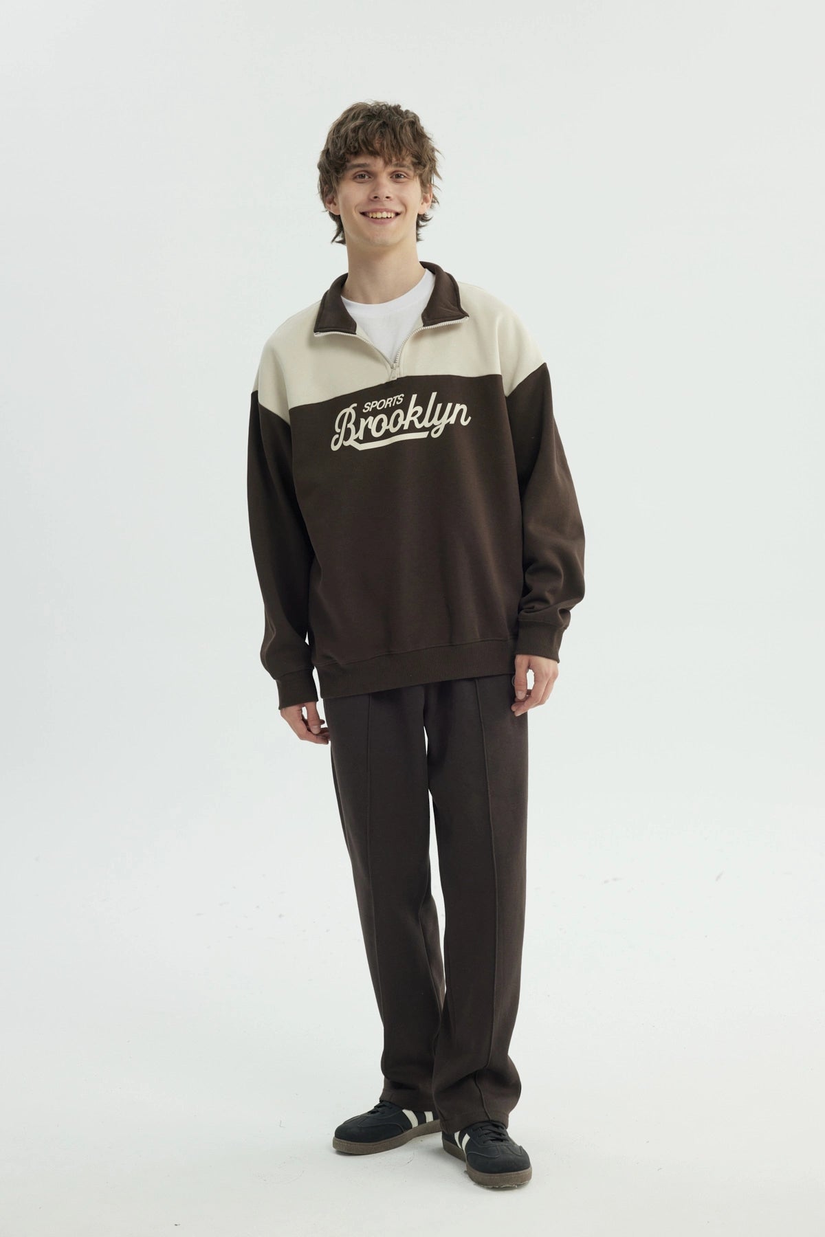 Polerón Hombre Oversize Marron