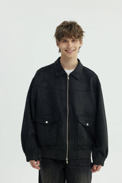 Chaqueta Hombre Oversize Negro