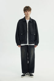 Chaqueta Hombre Oversize Negro
