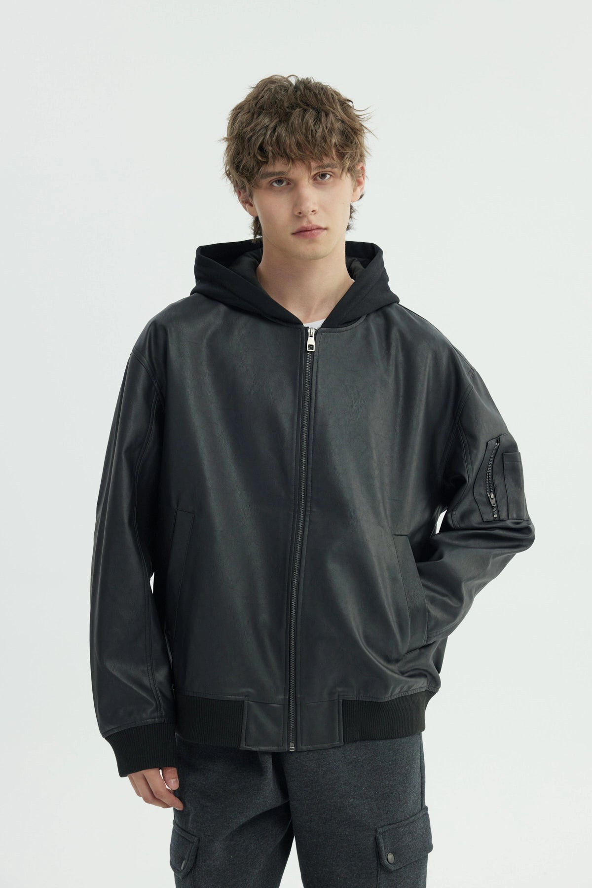 Chaqueta Hombre Oversize Negro