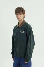 Chaqueta Hombre Classic Cuello Camisero Verde Oscuro
