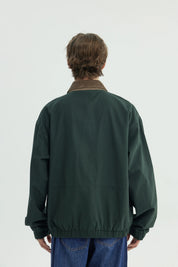Chaqueta Hombre Classic Cuello Camisero Verde Oscuro