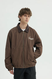 Chaqueta Hombre Classic Cuello Camisero Marron