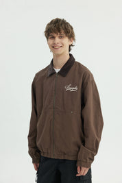 Chaqueta Hombre Classic Cuello Camisero Marron