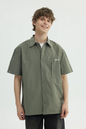 Camisa Hombre Oversize Verde Militar