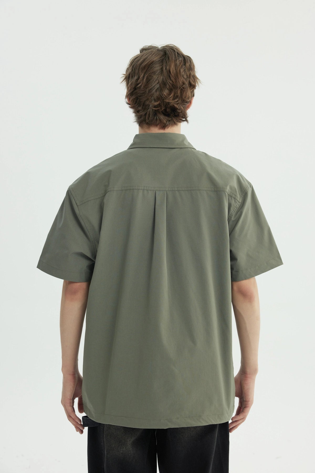 Camisa Hombre Oversize Verde Militar