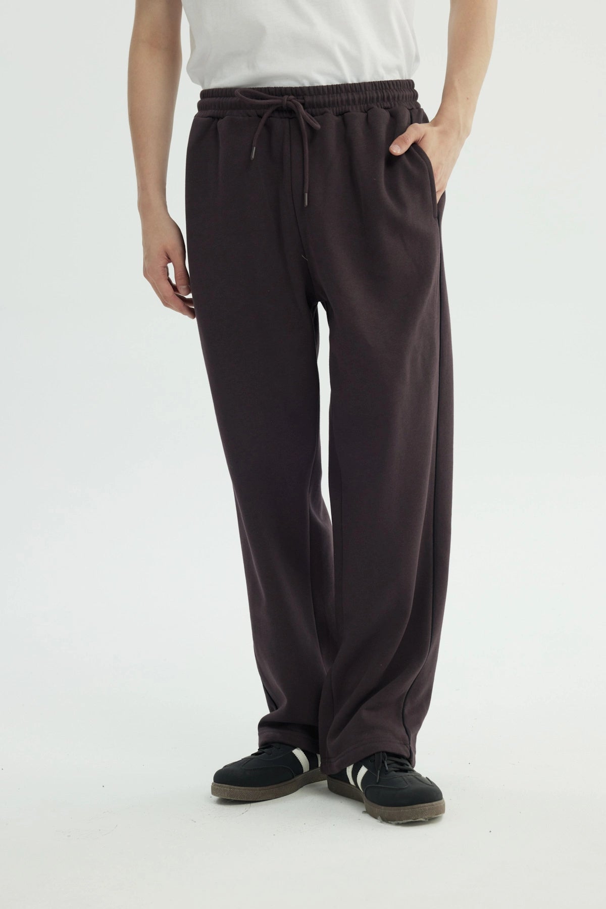 Pantalón Buzo Hombre Amplio Burdeo