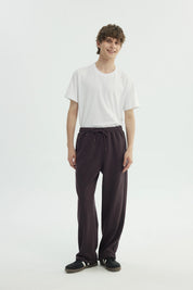 Pantalón Buzo Hombre Amplio Burdeo