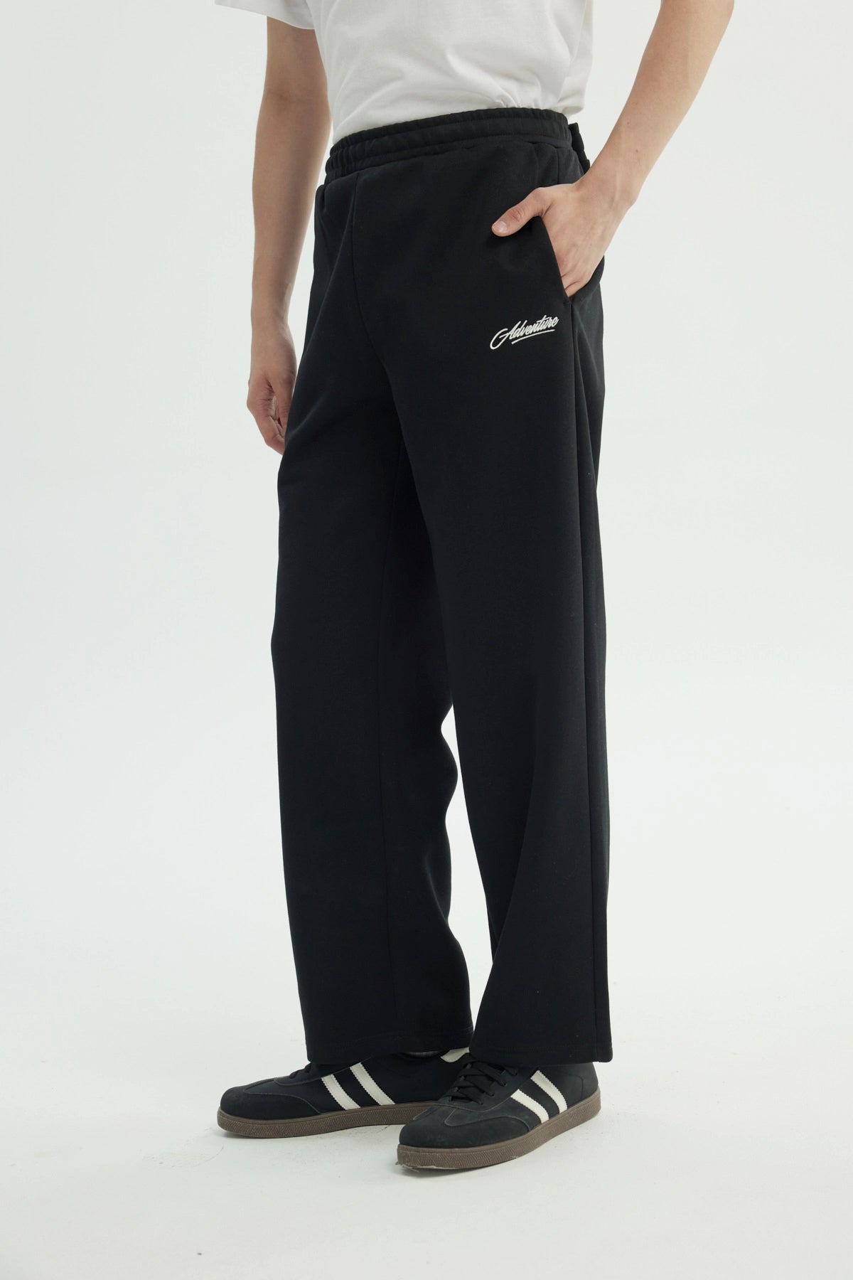 Pantalón Buzo Hombre Amplio Negro