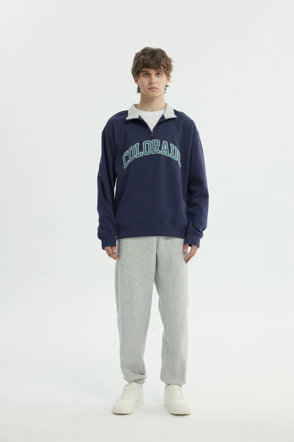 Polerón Hombre Oversize Azul