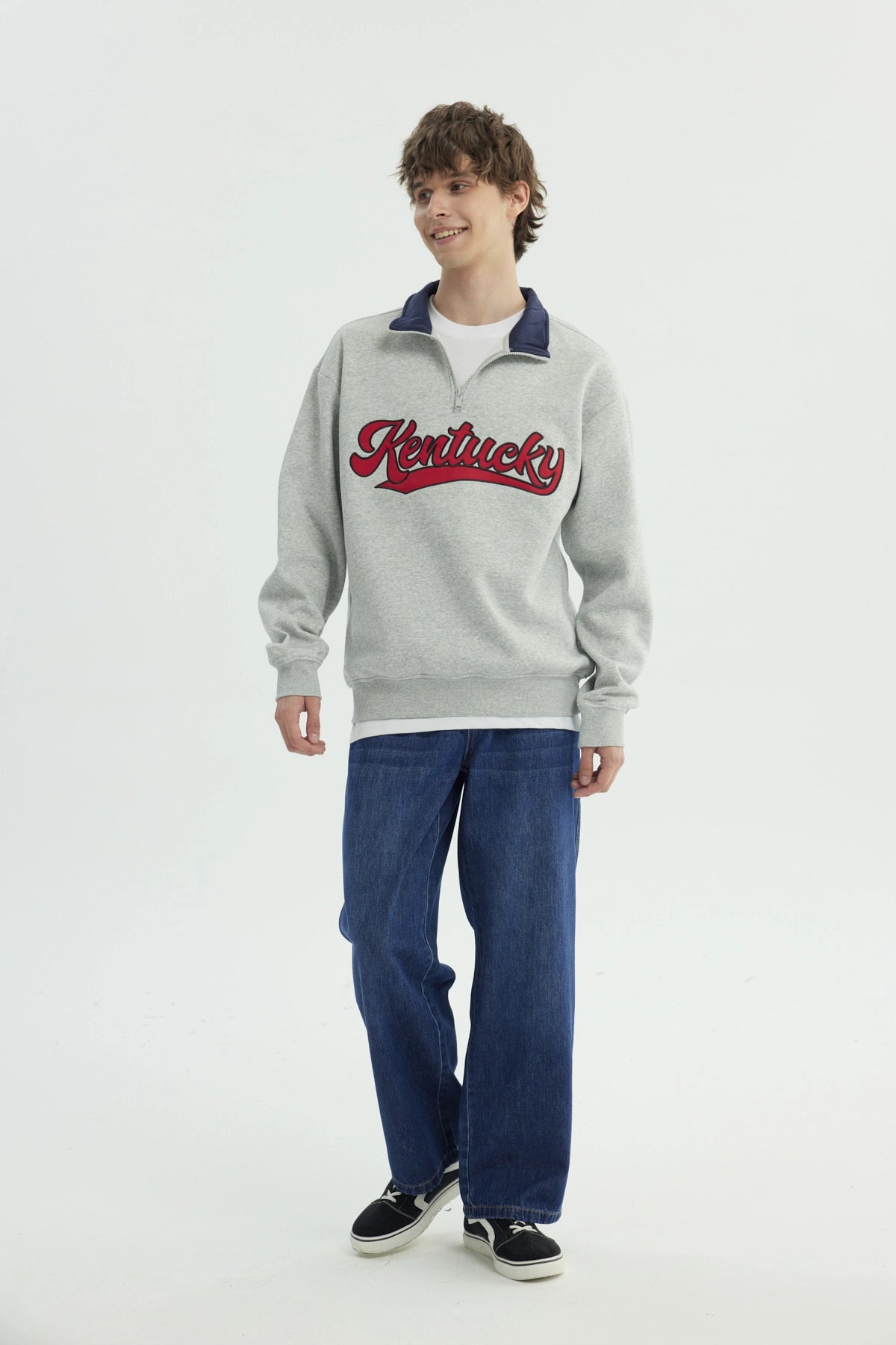 Polerón Hombre Oversize Gris Melange