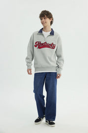 Polerón Hombre Oversize Gris Melange