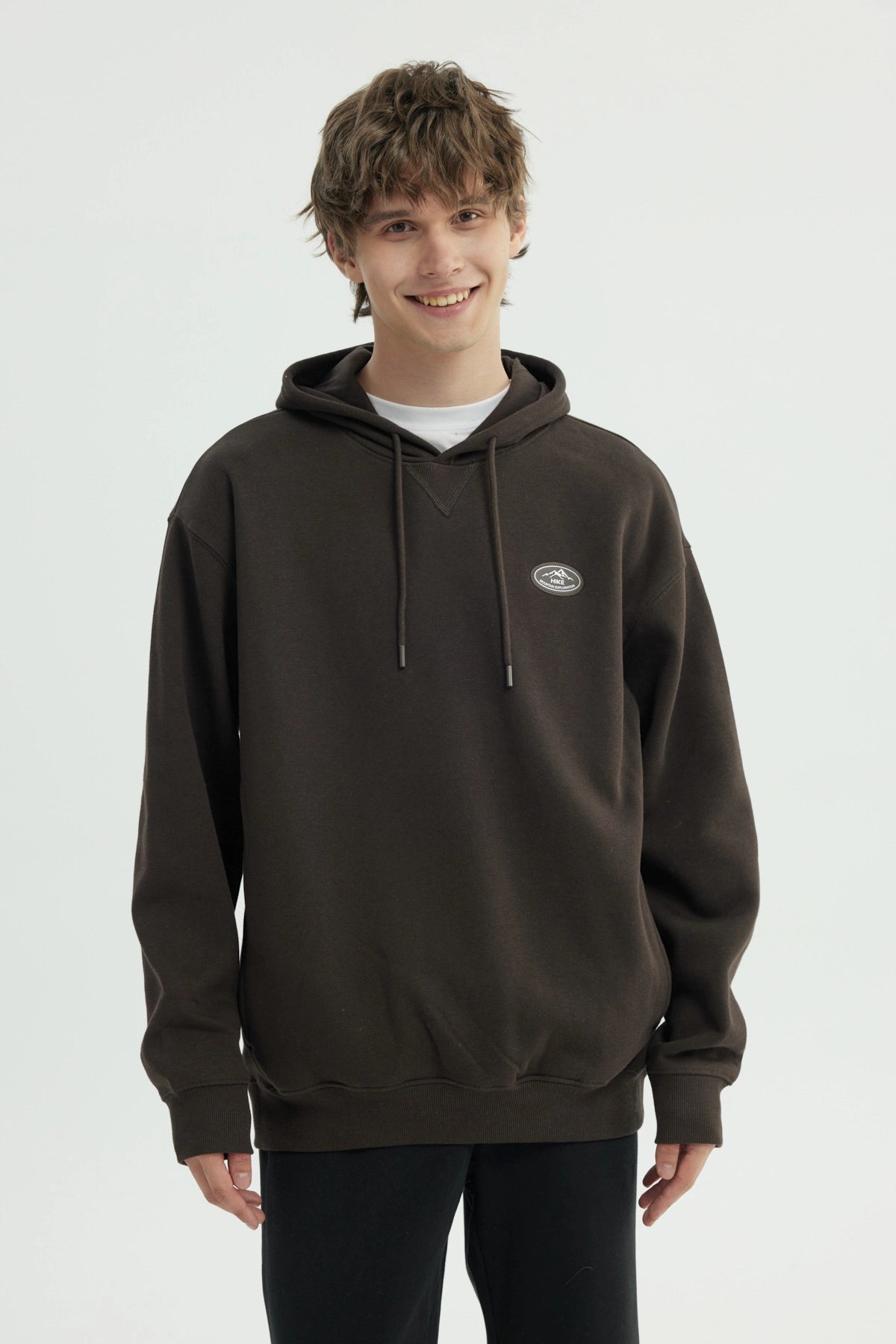 Polerón Hombre Oversize Marron