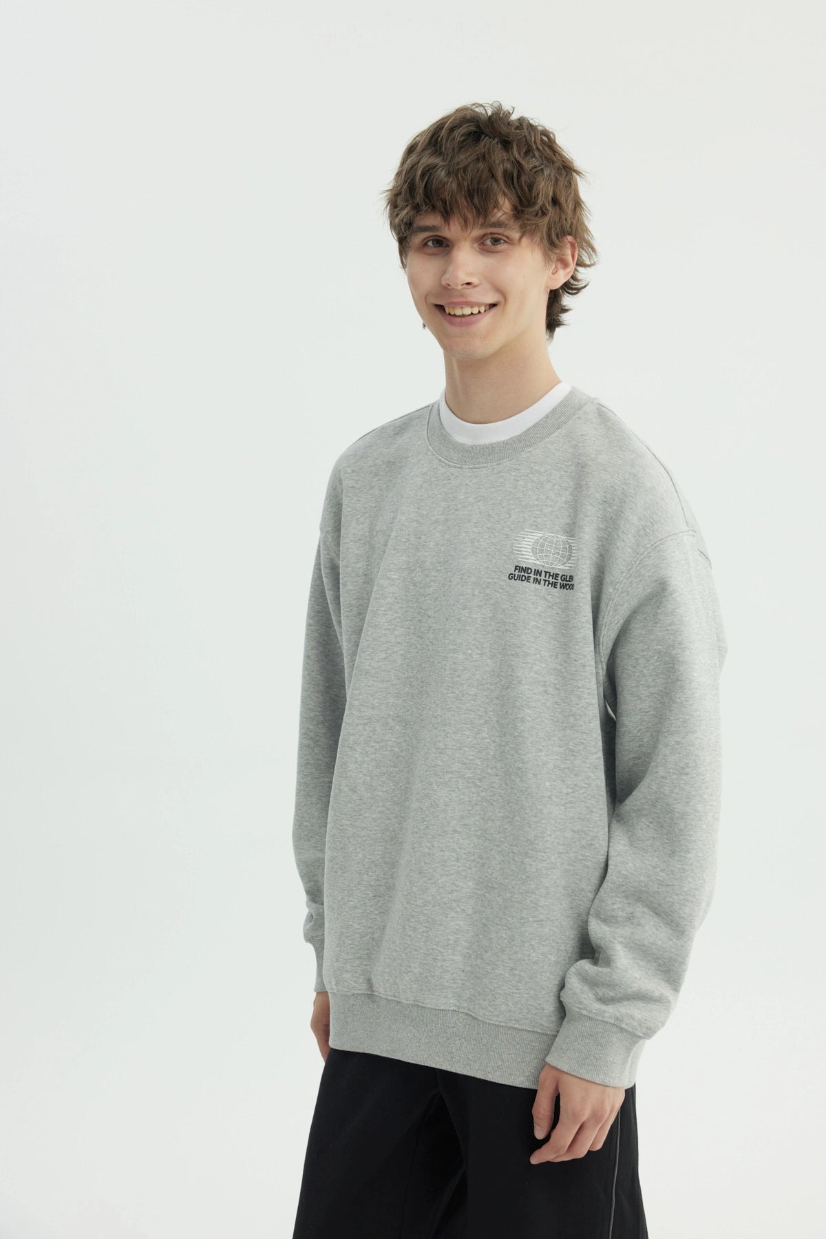 Polerón Hombre Oversize Gris Melange