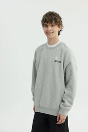 Polerón Hombre Oversize Gris Melange