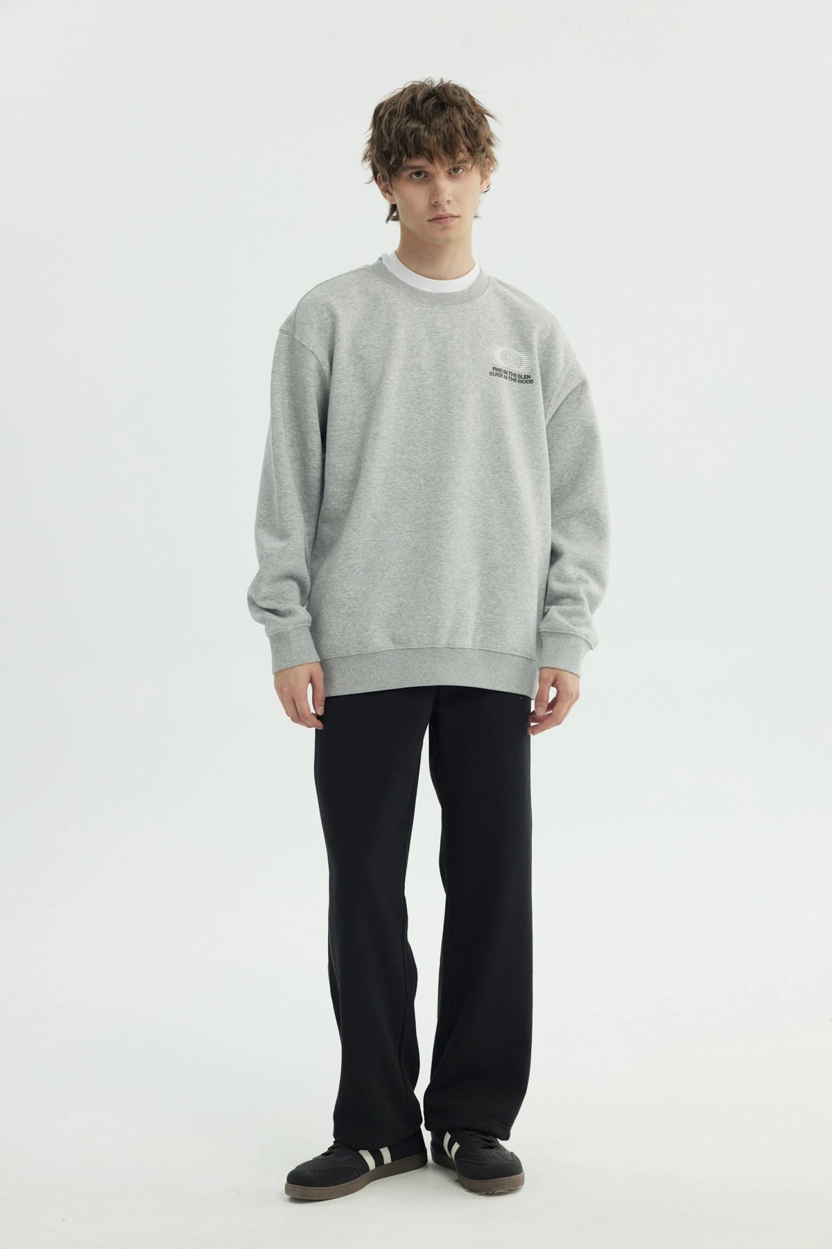 Polerón Hombre Oversize Gris Melange