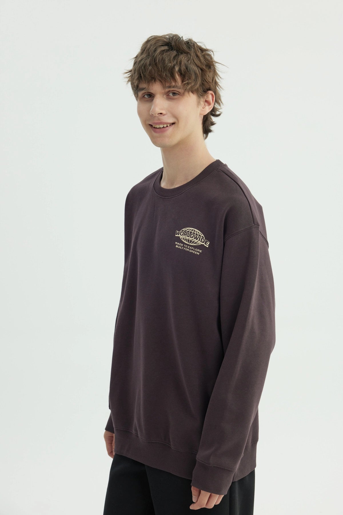 Polerón Hombre Oversize Burdeo