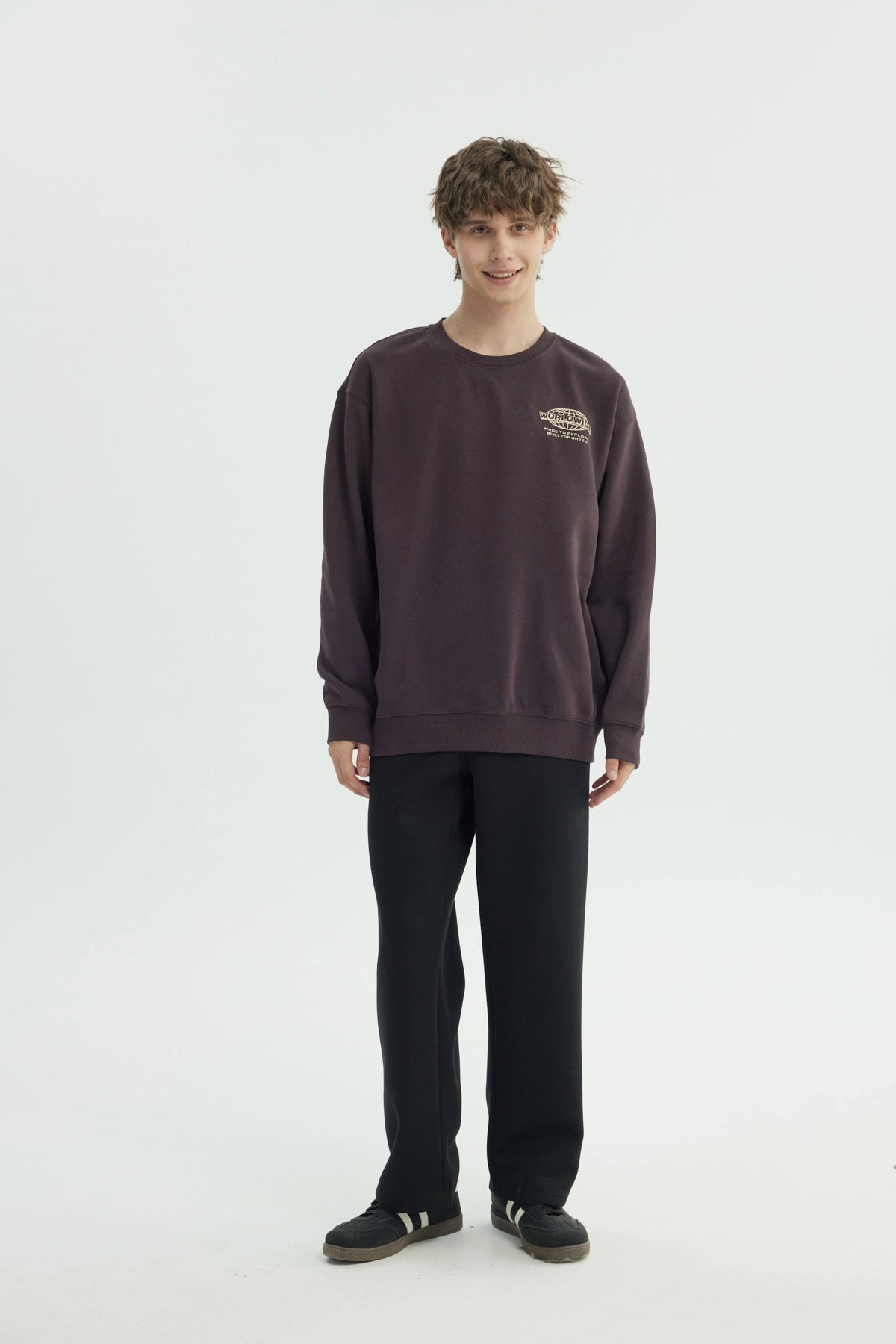 Polerón Hombre Oversize Burdeo