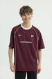 Polera Hombre Oversize Burdeo