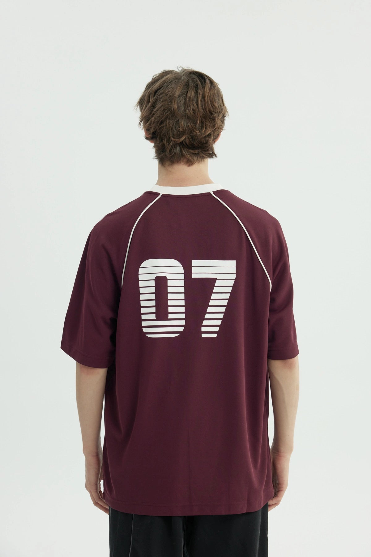 Polera Hombre Oversize Burdeo