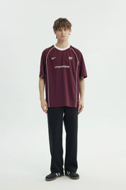 Polera Hombre Oversize Burdeo