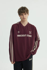 Polera Hombre Oversize Burdeo