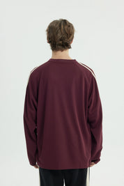 Polera Hombre Oversize Burdeo
