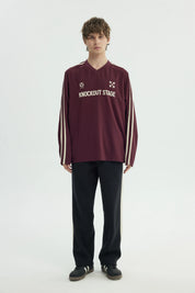 Polera Hombre Oversize Burdeo