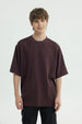 Polera Hombre Oversize Burdeo