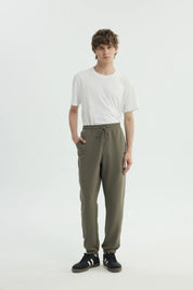 Pantalón Buzo Hombre Pitillo Verde Militar