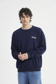 Polerón Hombre Oversize Azul Marino