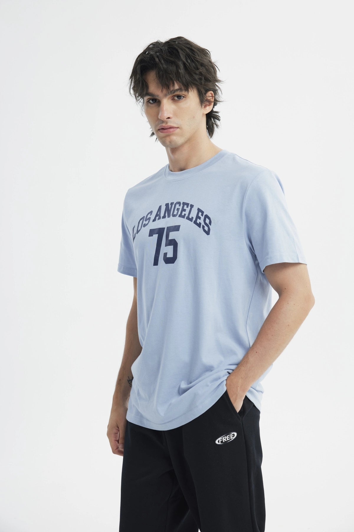 Polera Hombre Regular Celeste