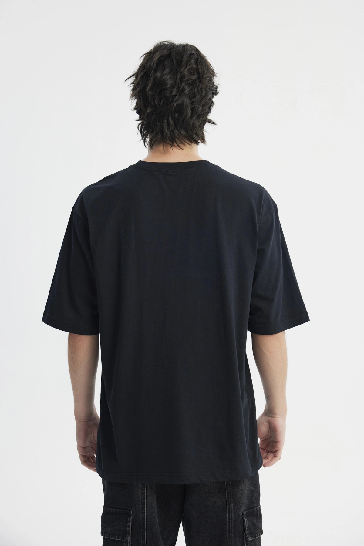 Polera Hombre Oversize Negro