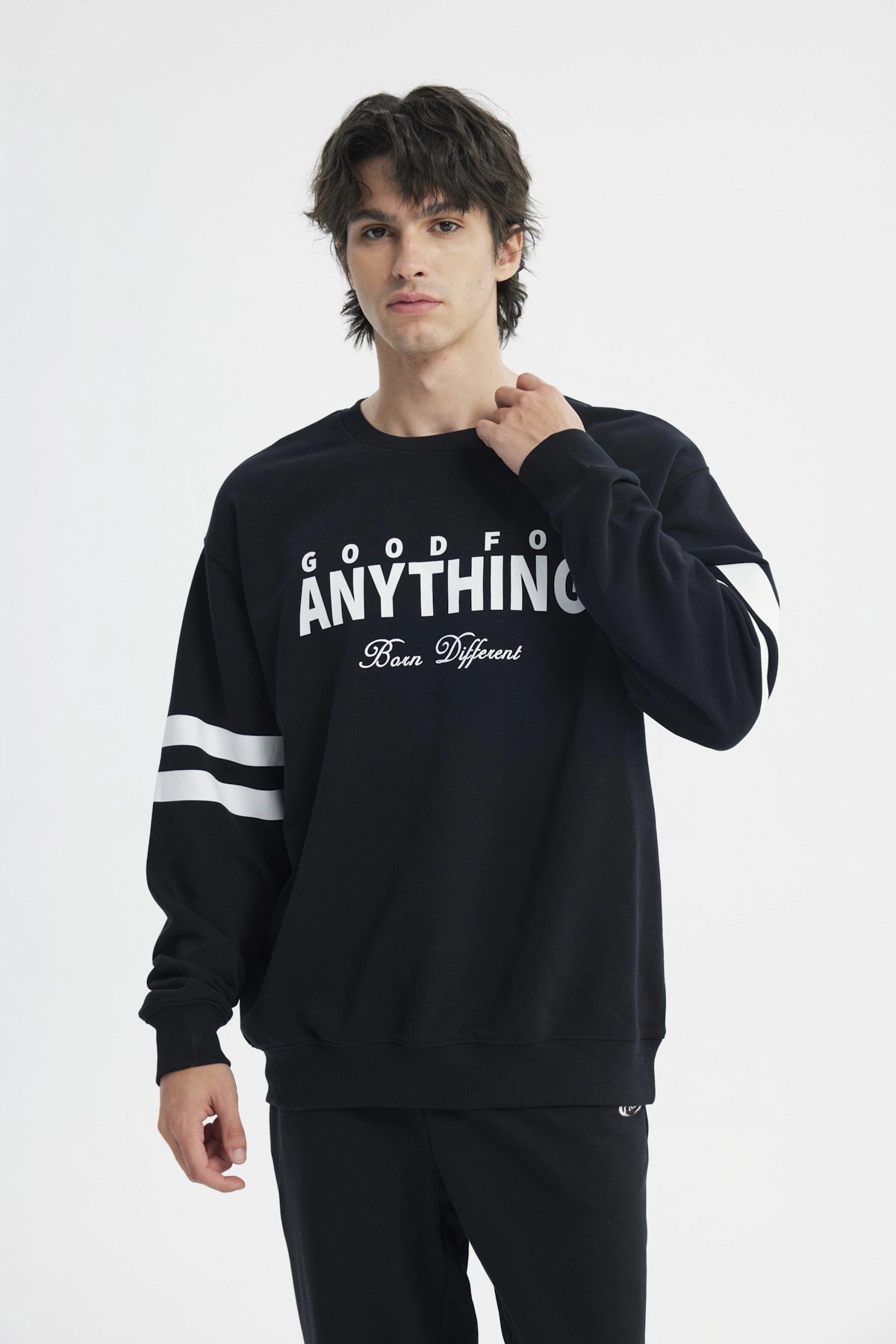 Polerón Hombre Oversize Negro