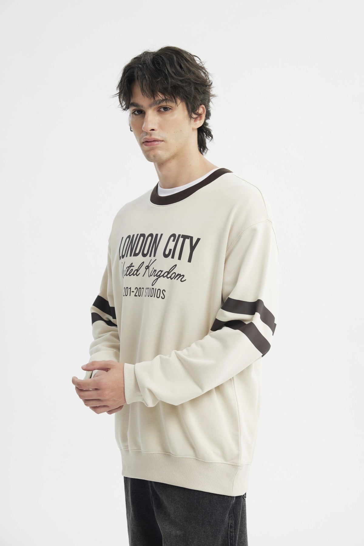Polerón Hombre Oversize Beige