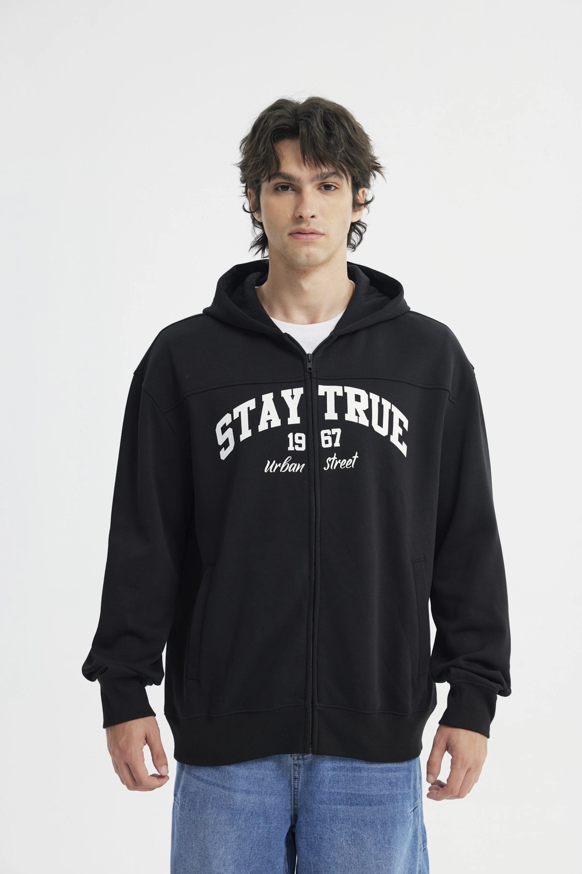 Polerón Hombre Oversize Negro