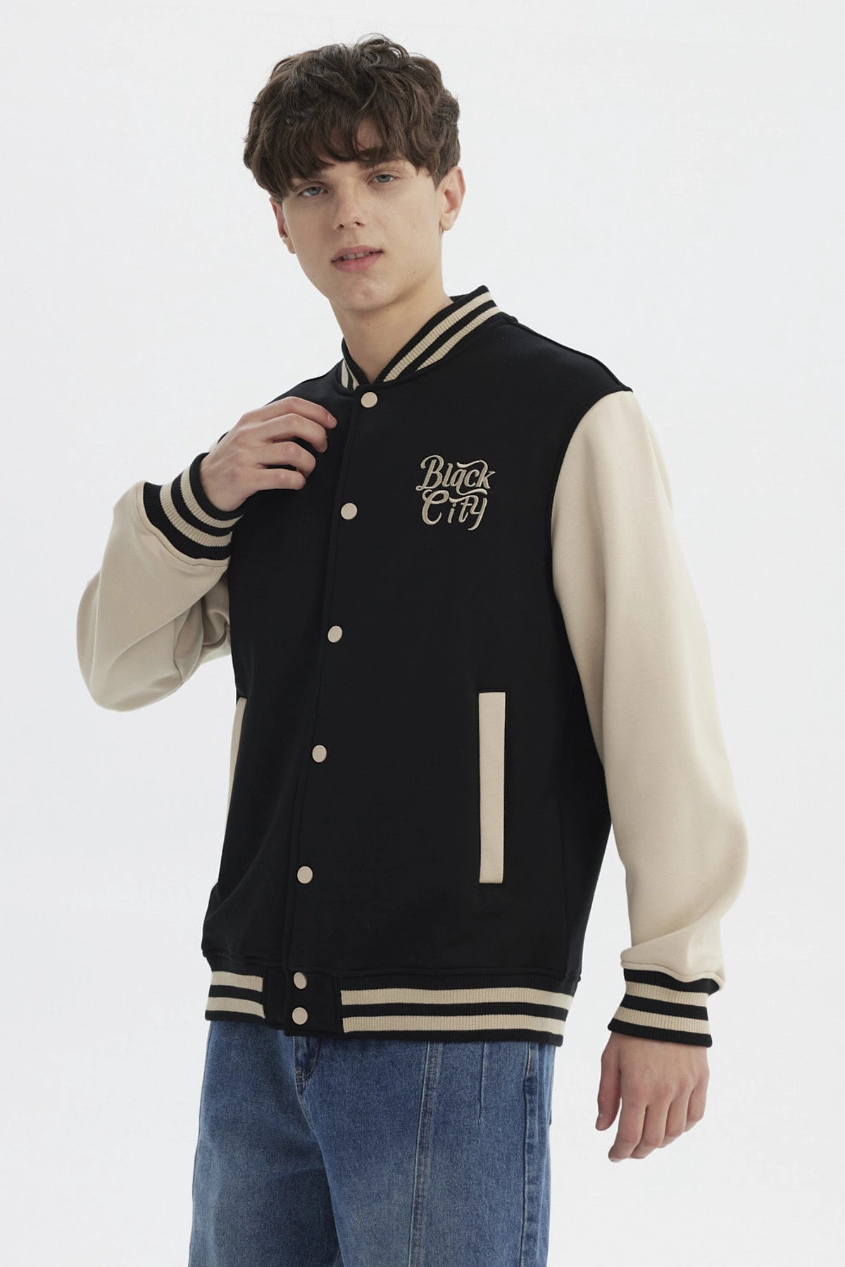 Chaqueta Hombre Slim Juvenil Negro