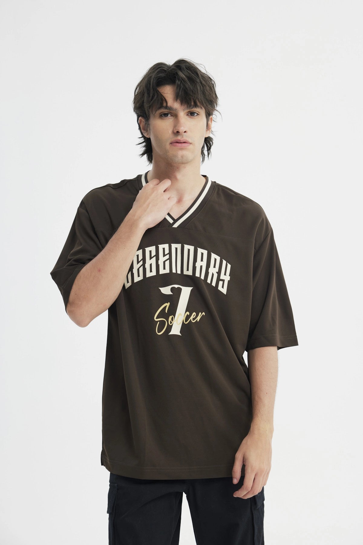 Polera Hombre Oversize Chocolate