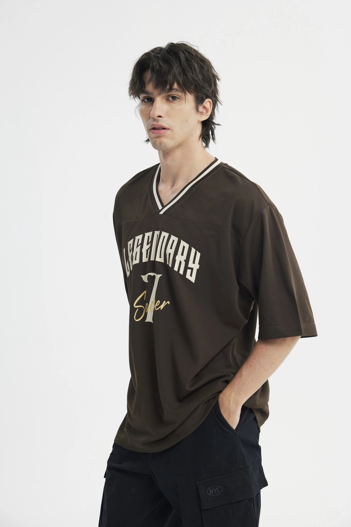 Polera Hombre Oversize Chocolate