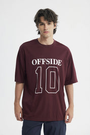 Polera Hombre Oversize Burdeo