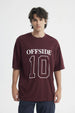 Polera Hombre Oversize Burdeo