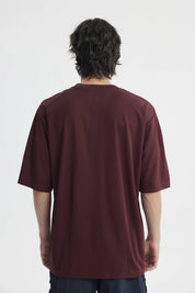 Polera Hombre Oversize Burdeo